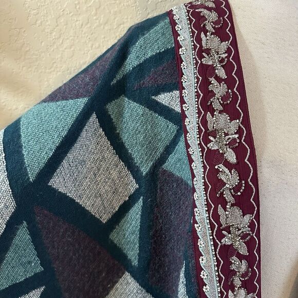 NWT Soft Surroundings Icons Kimono Wrap One Size Acrylic Beaded Embroided - Picture 6 of 10